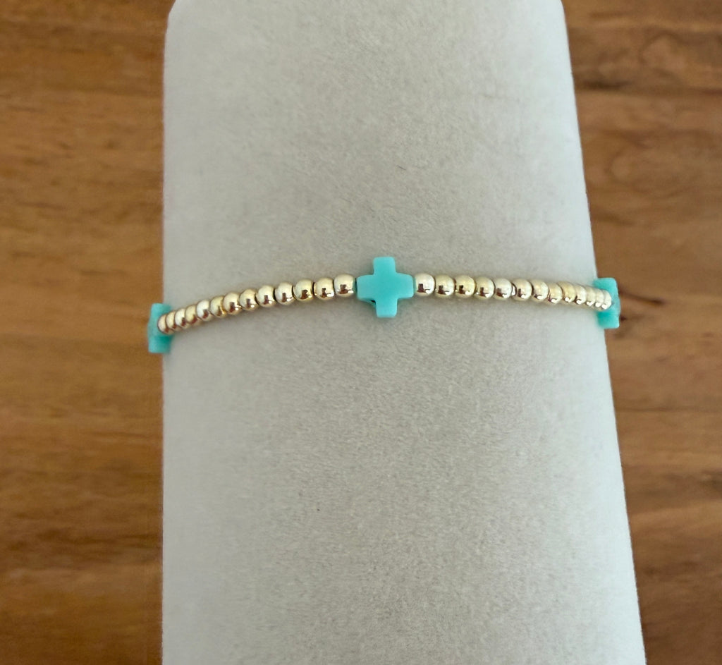The Faith Bracelet In Aqua